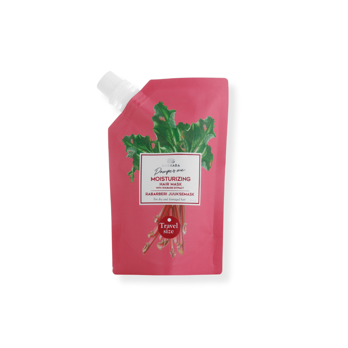 Magrada Moisturizing Hair Mask with Rhubarb Extract Travel Size 100ml - bioskina