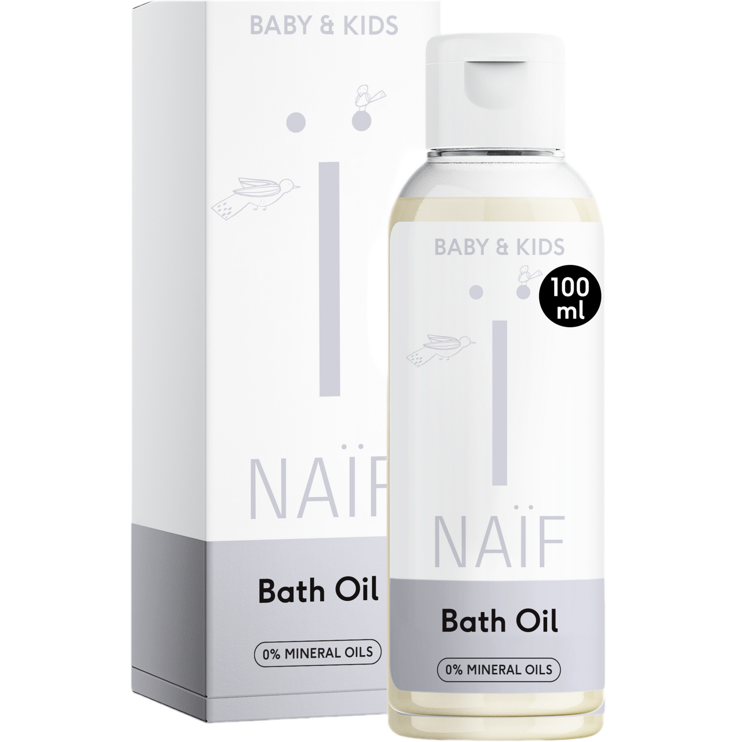 NAIF Milky Bath Oil for Baby & Kids 100ml