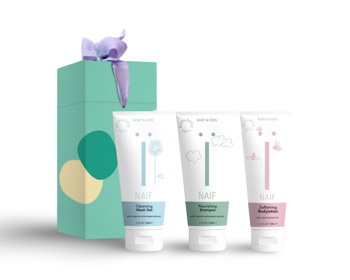 NAIF Mini Shower Routine Giftset For Baby & Kids