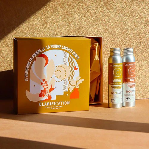 Clarification Duo Set of Cleansing Powders - Body and Hair - bioskina