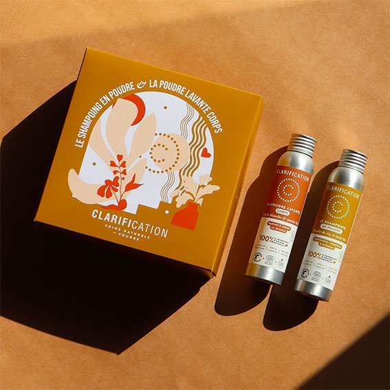 Clarification Duo Set of Cleansing Powders - Body and Hair - bioskina