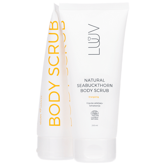 LUUV Natural Seabuckthorn Body Scrub 200ml - bioskina