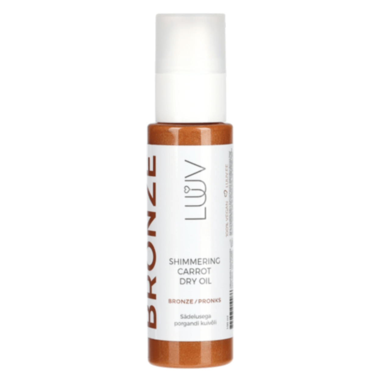 LUUV Shimmering Carrot Dry Oil Bronze 100ml - bioskina