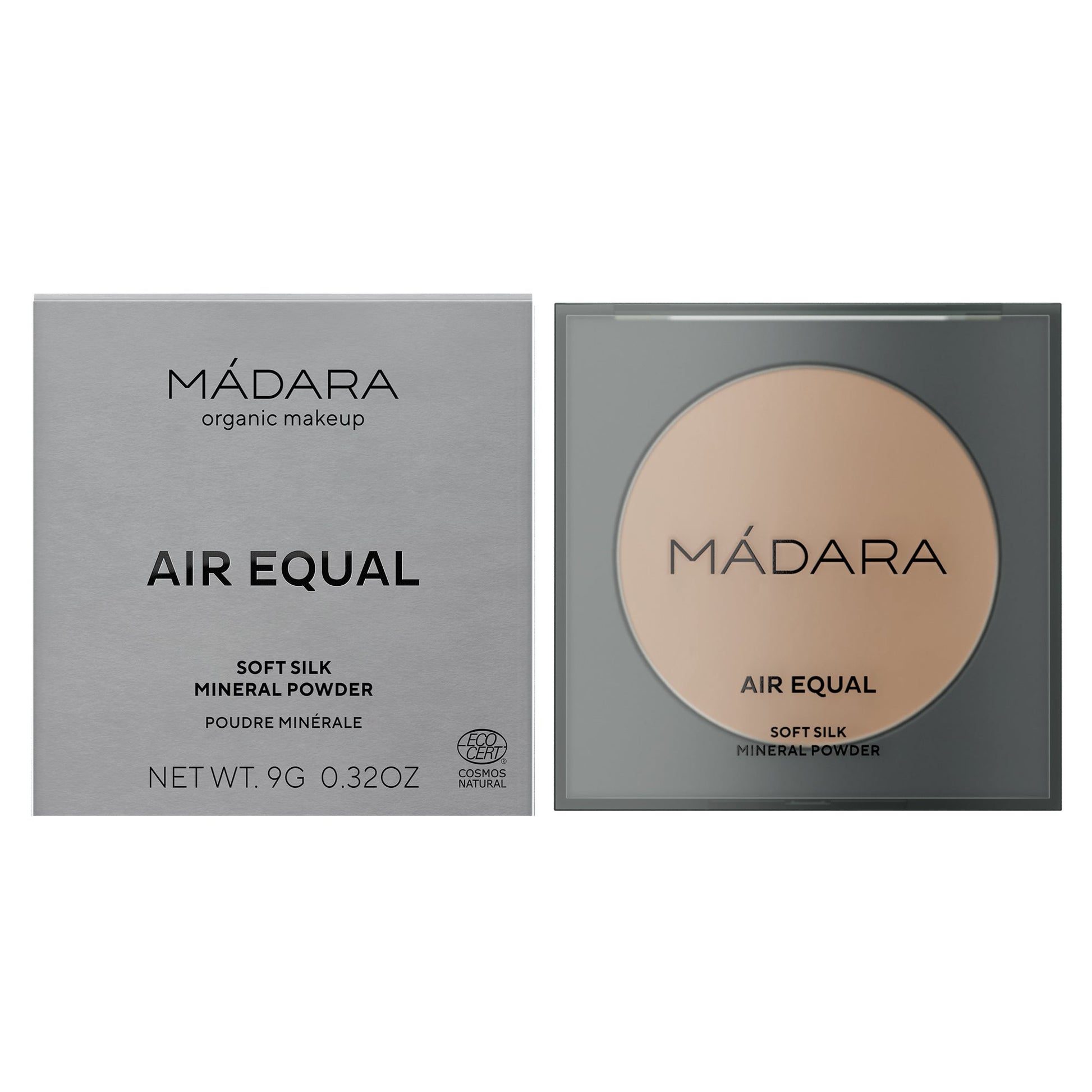 MÁDARA Air Equal Soft Silk Mineral Powder, 2 Beige, 9g - bioskina