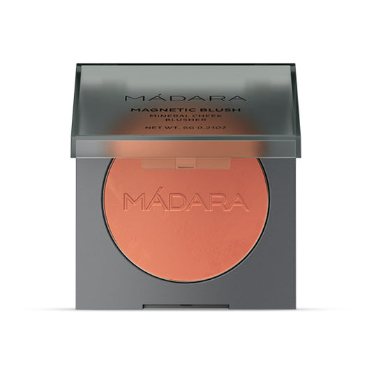 MÁDARA Magnetic Blush Mineral Cheek Blusher, 1 Fierce Flame, 6g - bioskina
