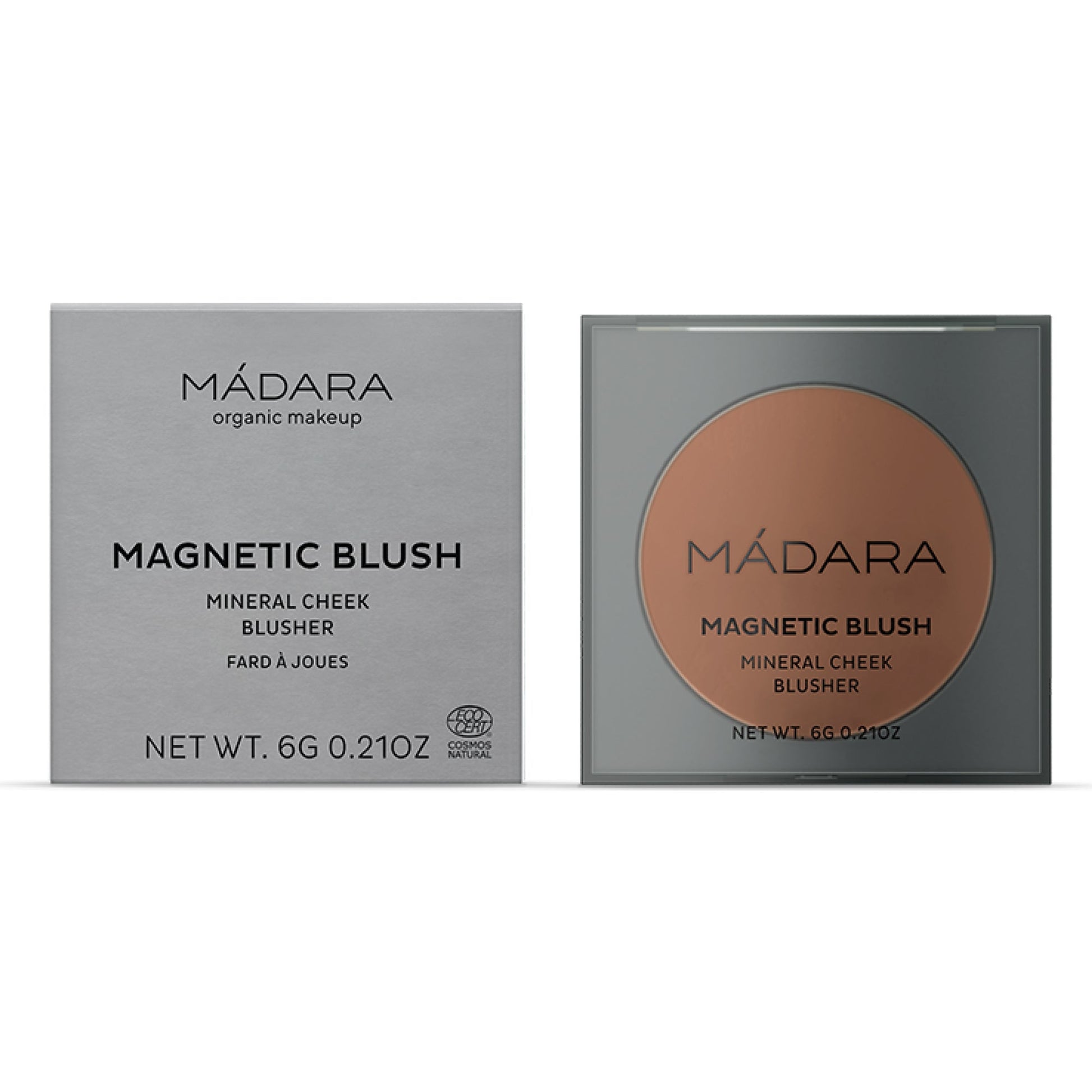 MÁDARA Magnetic Blush Mineral Cheek Blusher, 1 Fierce Flame, 6g - bioskina