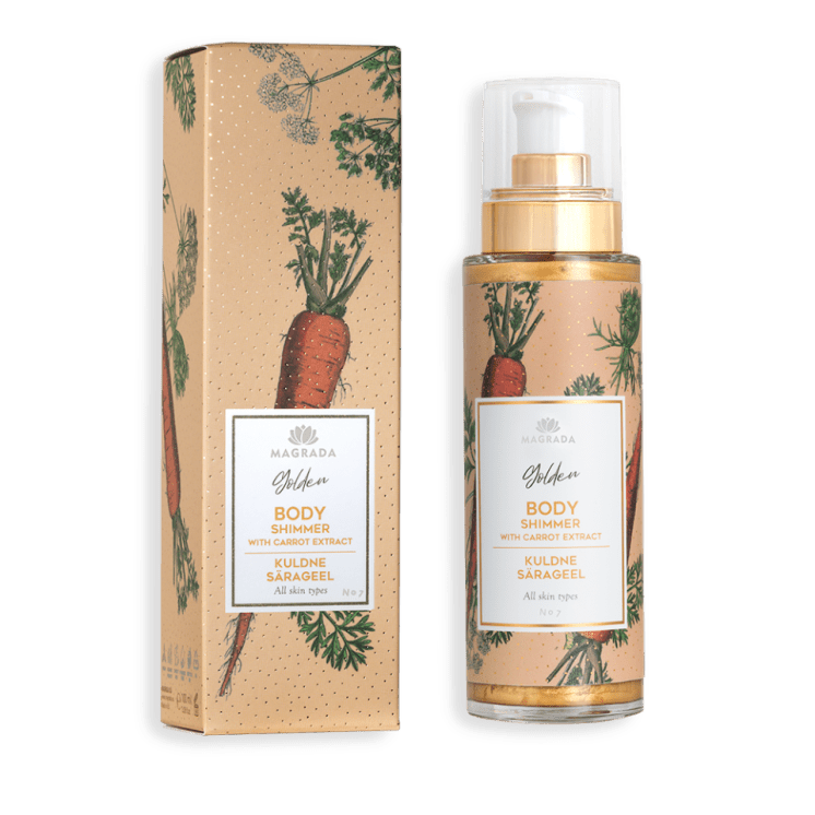 Magrada Golden Body Shimmer With Carrot Extract 100ml - bioskina