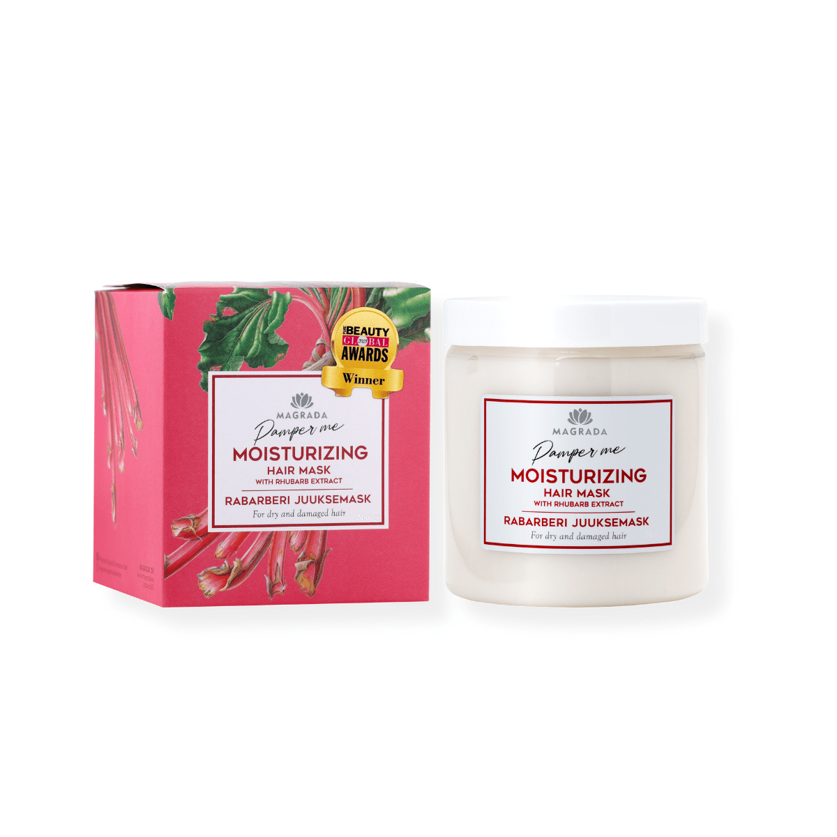 Magrada Moisturizing Hair Mask with Rhubarb Extract 250ml - bioskina