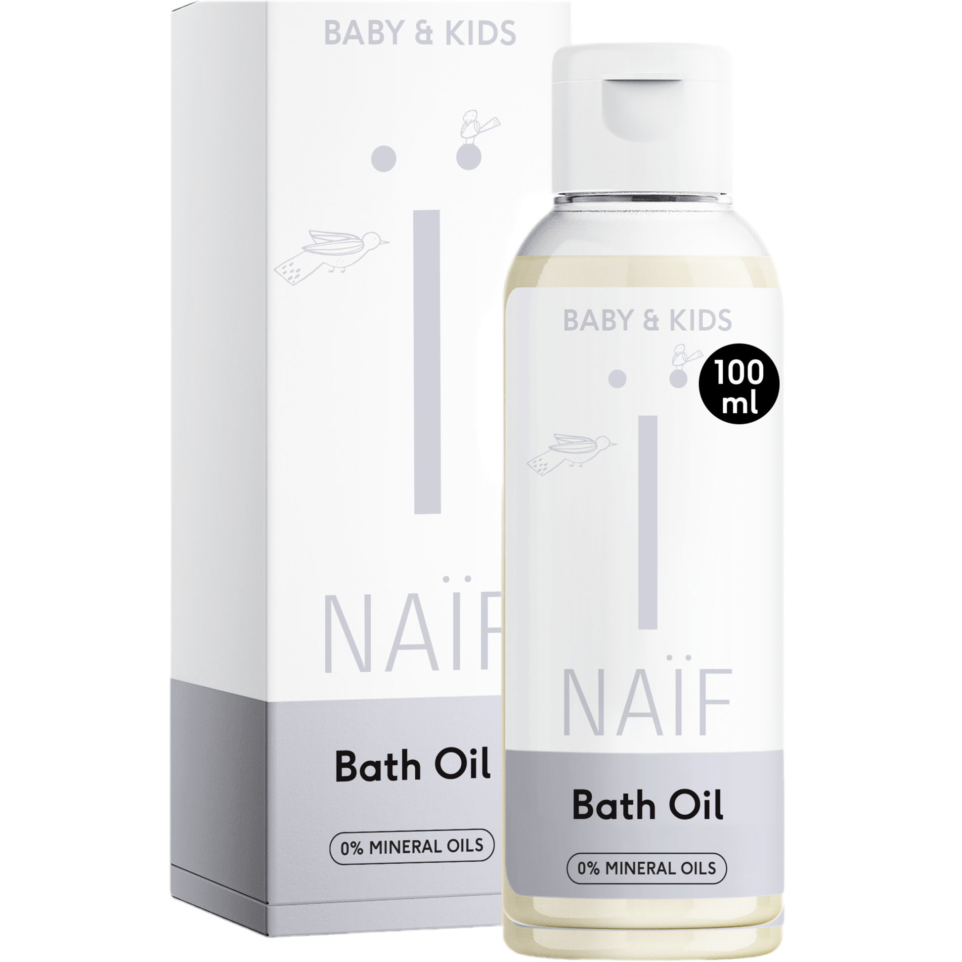 NAIF Milky Bath Oil for Baby Kids 100ml bioskina
