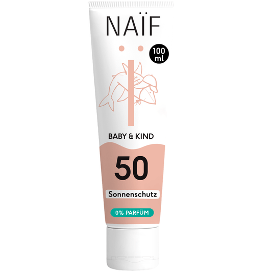 NAIF Mineral Sunscreen 0% Perfume for Baby & Kids SPF50 100ml - bioskina