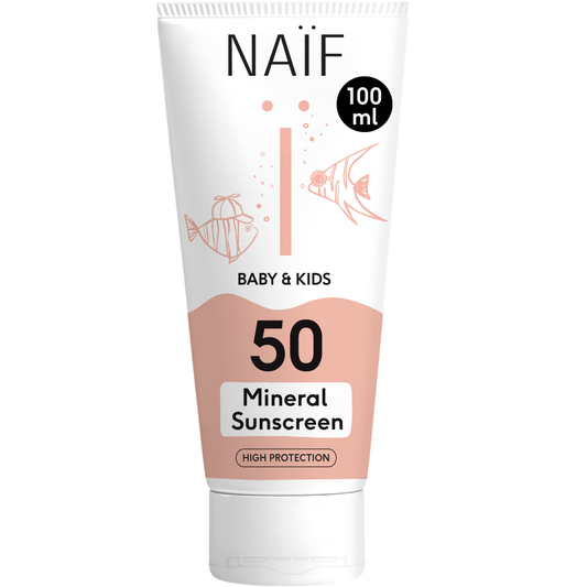 NAIF Mineral Sunscreen SPF50 for Baby & Kids 100ml - bioskina