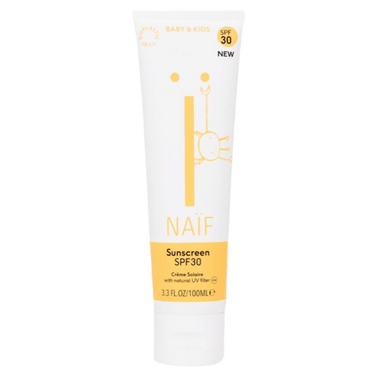 NAIF Natural Sunscreen Cream SPF30 for Baby & Kids 100ml - bioskina