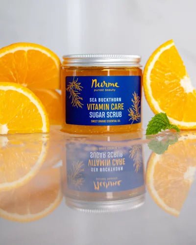 NURME Sea Buckthorn and Orange Sugar Scrub 250g - bioskina