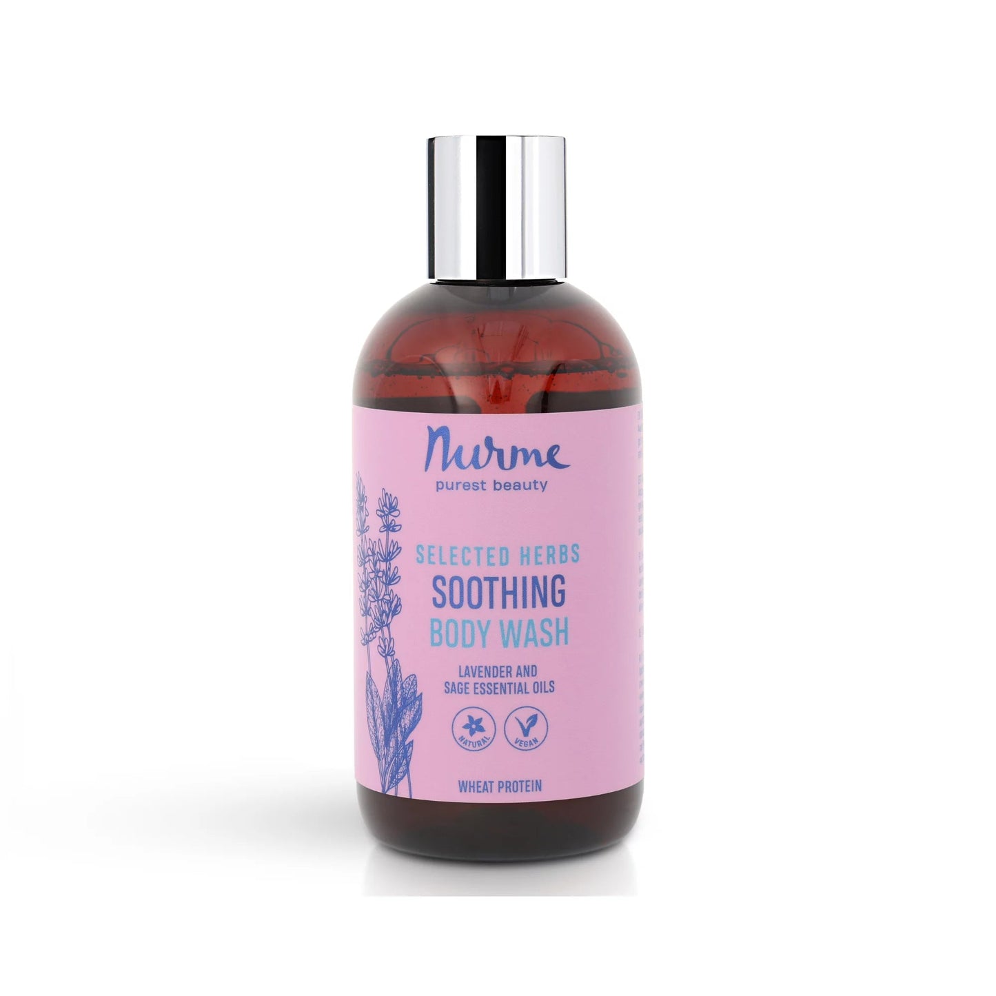 NURME Soothing Body Wash with Lavender and Sage Essential Oils 250ml - bioskina