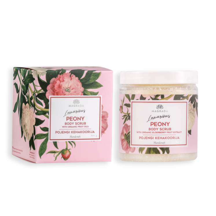 Magrada Peony Body Scrub With Organic Fruit Oils 250ml