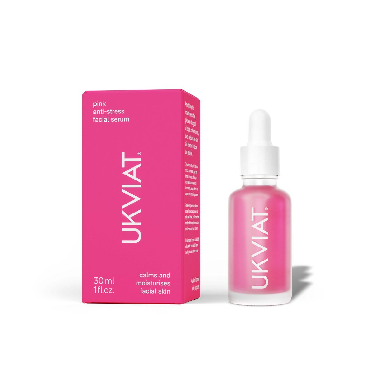 UKVIAT pink anti - stress facial serum 30ml - bioskina