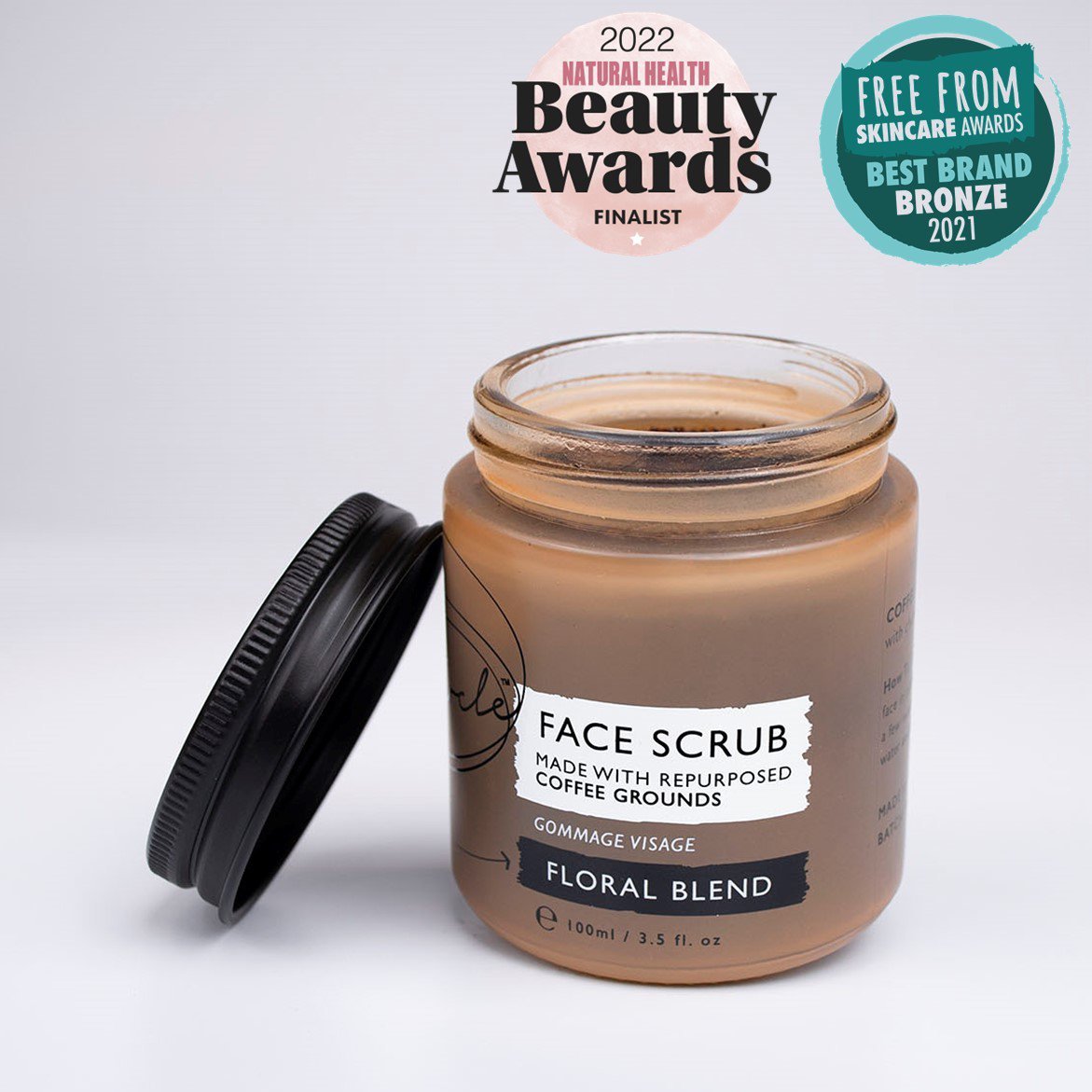 UpCircle Beauty Face Scrub with Coffee and Chamomile - Floral Blend 100ml - bioskina