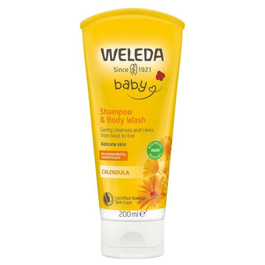 WELEDA Calendula 2in1 Gentle Shampoo & Body Wash 200ml - bioskina