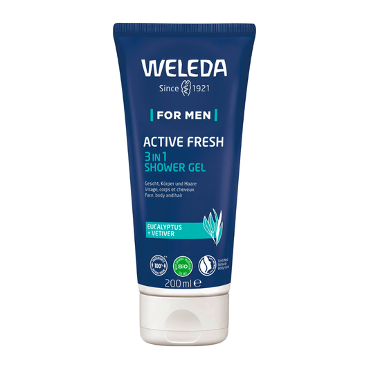 WELEDA Men's Energizing Shower Gel for Face, Body & Hair 200ml - bioskina